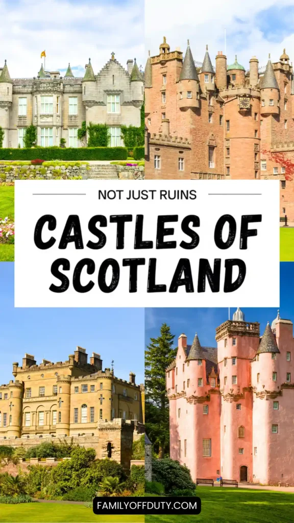Four stunning castles of Scotland showcasing unique architecture and rich history, perfect for travelers and history enthusiasts.