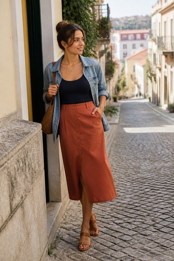 seasonal layered summer outfit