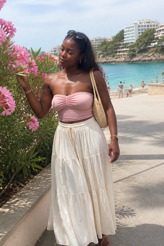 soft pink cream oversized style