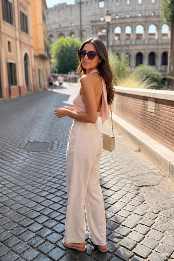 soft pink summer ensemble