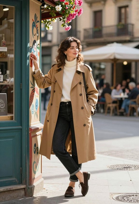 sophisticated casual layering style