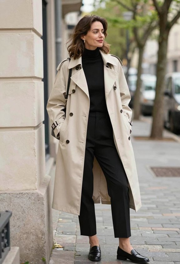 sophisticated layered autumn ensemble