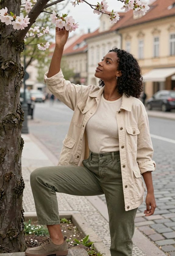 stylish casual layered outfit