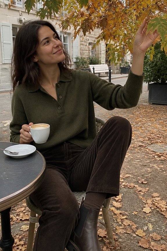 stylish cozy autumn outfit