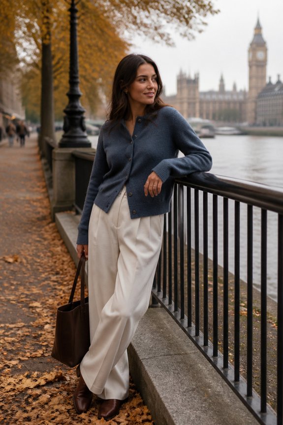 stylish layered neutral ensemble