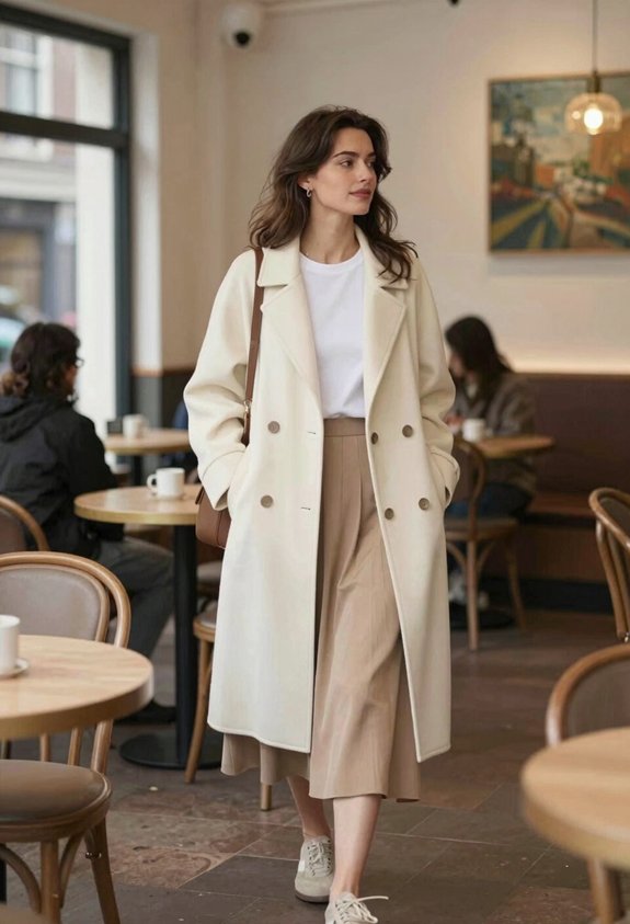 stylish layered spring outfit
