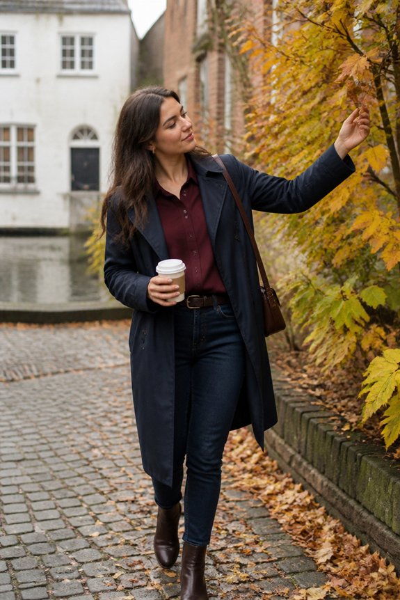 stylish rain ready layering