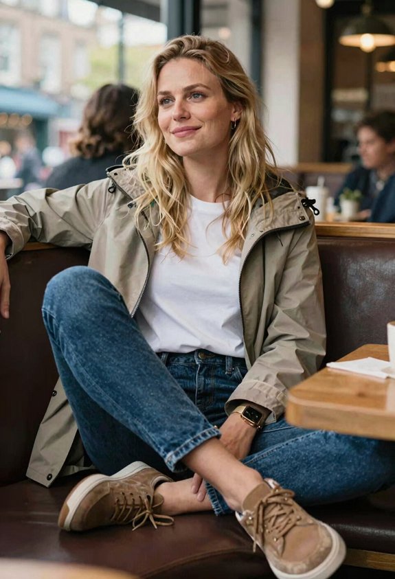 stylish rain ready outfit