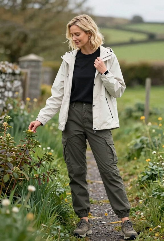 stylish rain ready outfit