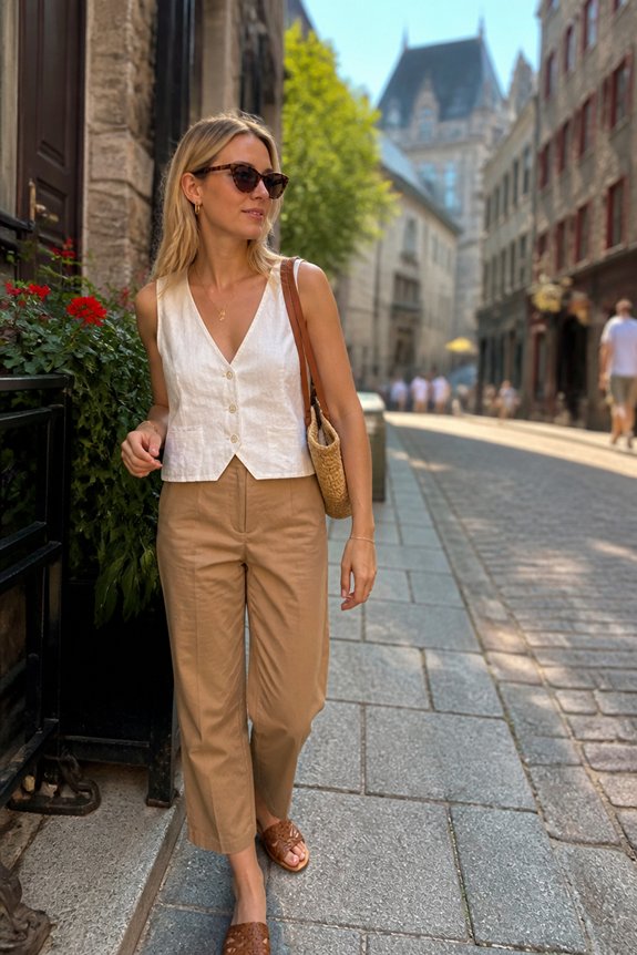 stylish summer casual ensemble