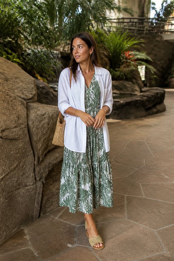 summer breezy tropical outfit
