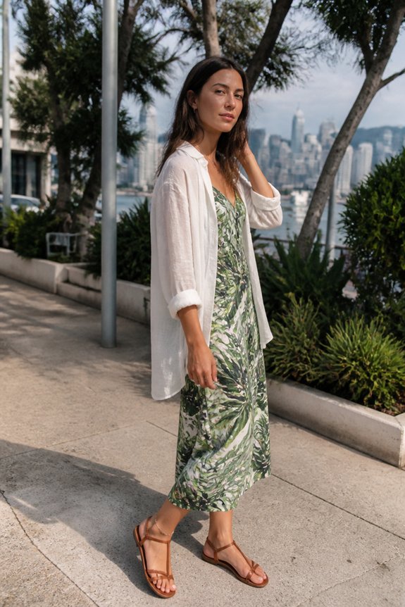 tropical sheer flat stylish