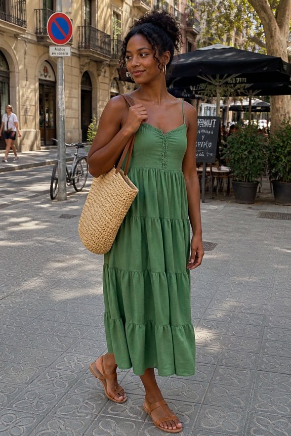 vibrant flowing summer ensemble