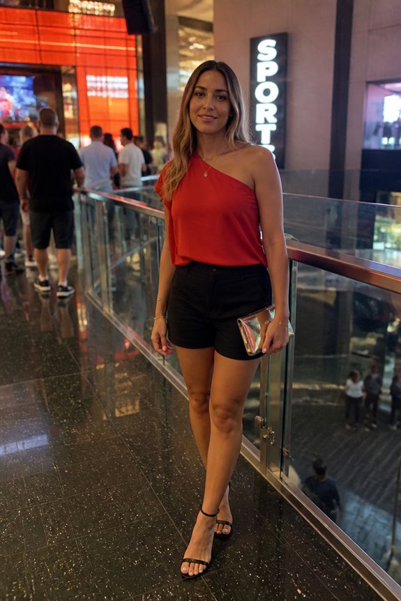 vibrant red summer look