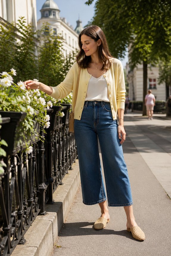 warm casual chic ensemble