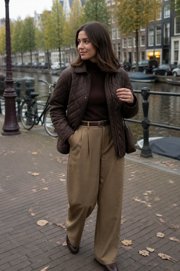 warm layered autumn outfit