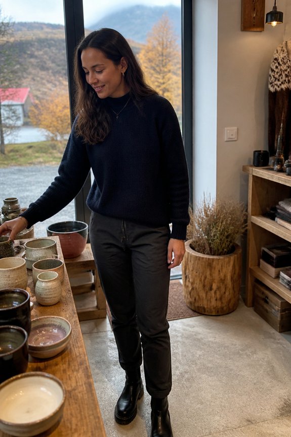 warm outdoor winter ensemble