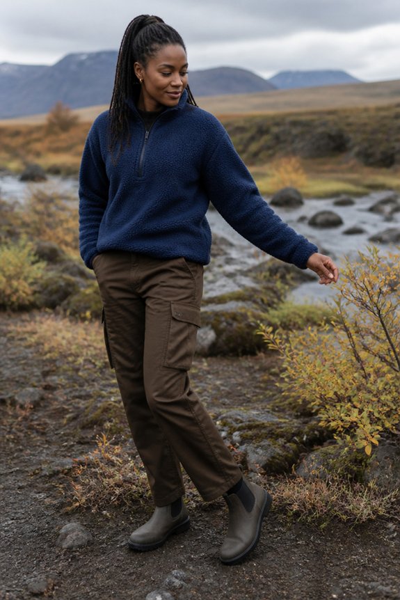 warm rugged outdoor outfit