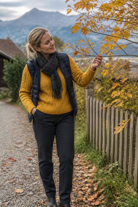 warm stylish outdoor ensemble