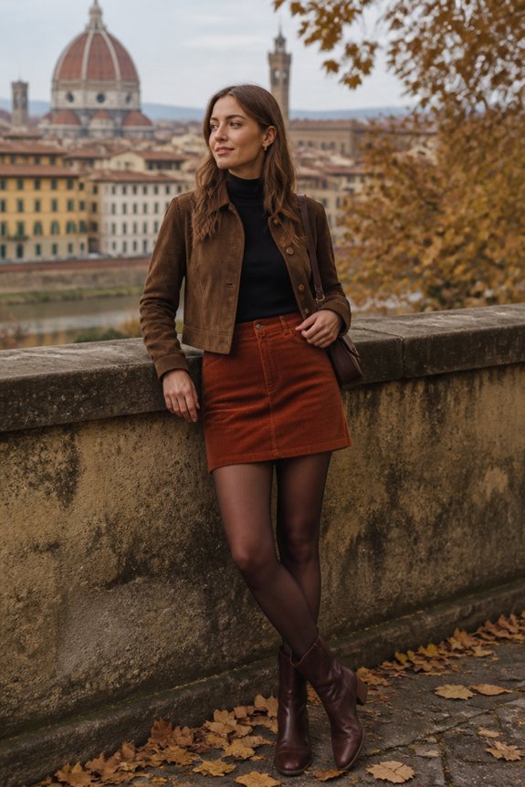warm vibrant fall ensemble