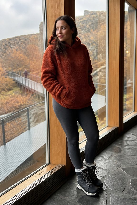 warm winter outdoor outfit